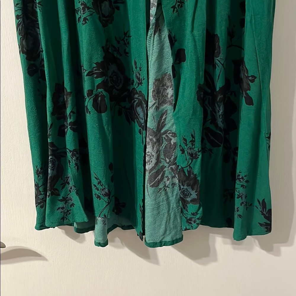 Band of the Free Green Rose Midi Skirt with Slit - Picture 4 of 7